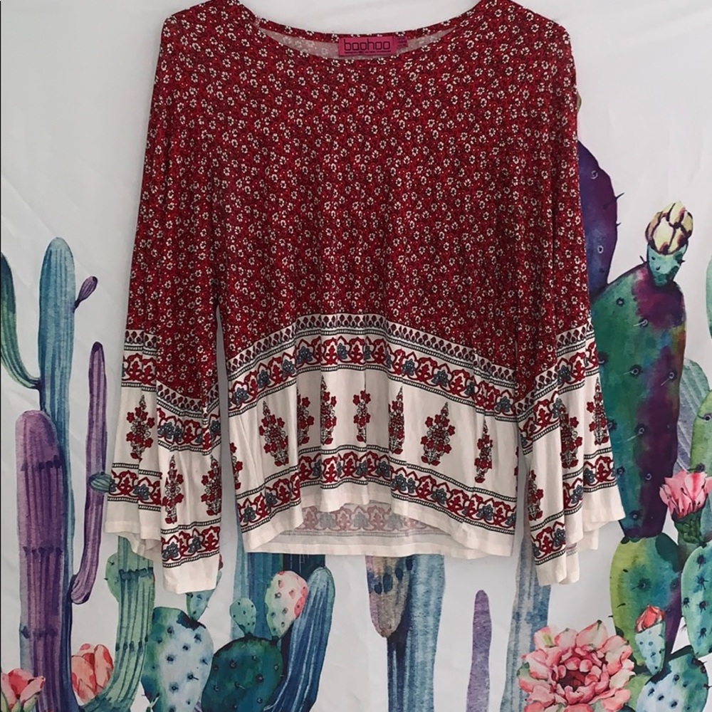 patterned blouse